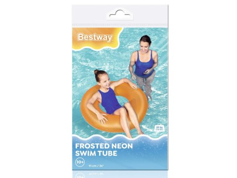 Bestway Duże koło do pływania NEON POMARAŃCZOWE 91cm 36025 Bestway Duże koło do pływania NEON POMARAŃCZOWE 91cm 36025