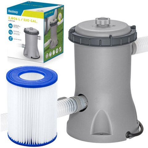 Bestway Pompa filtrująca do basenu wyd 2m3/h 58383 Bestway Pompa filtrująca do basenu wyd 2m3/h 58383
