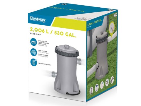 Bestway Pompa filtrująca do basenu wyd 2m3/h 58383 Bestway Pompa filtrująca do basenu wyd 2m3/h 58383