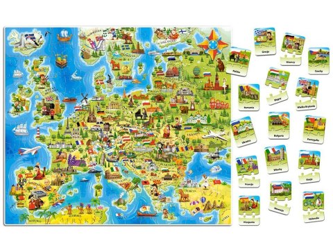 Castorland Puzzle Mapa Europy 180 ele Quiz CA0036 Castorland Puzzle Mapa Europy 180 ele Quiz CA0036