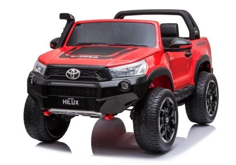 Auto na Akumulator Toyota Hilux Pilot Światła LED MP3 Czerwony Lakierowany