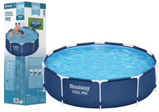 Basen Ogrodowy Stelażowy 305 x 76 cm Niebieski Klasyczny Bestway 56677