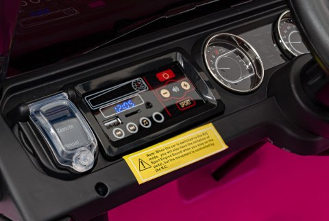 AUTO NA AKUMULATOR Jeep Wrangler Rubicon Różowy