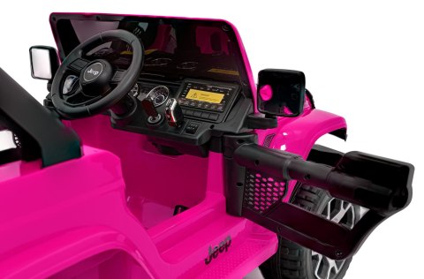 AUTO NA AKUMULATOR Jeep Wrangler Rubicon Różowy