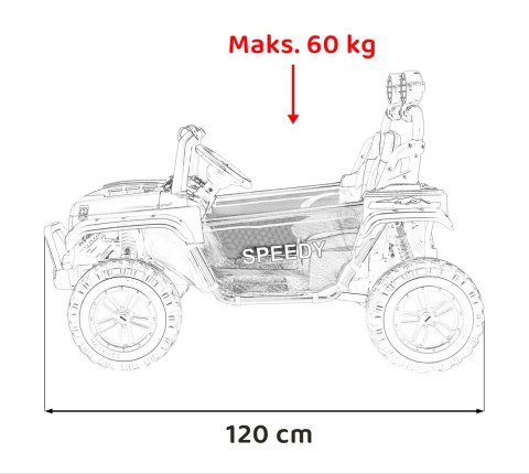Auto na akumulator Pojazd Terenowy PASSION 4x4 Czerwony