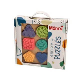 Sensoryczne puzzle kształty kontrastowe - Mom's Care 6m+