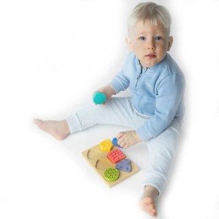 Sensoryczne puzzle kształty kontrastowe - Mom's Care 6m+