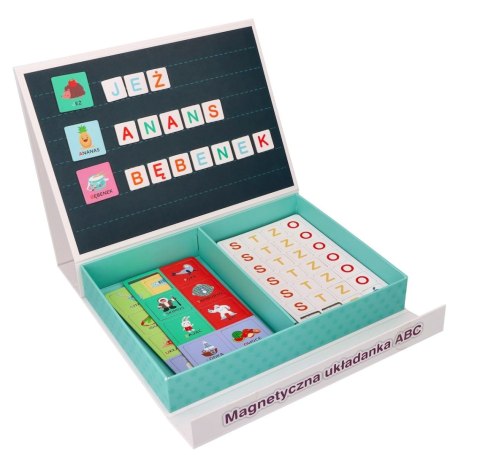 Układanka magnetyczna ABC z literkami i obrazkami - Adam Toys 3+