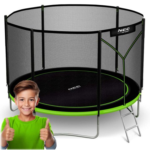 Trampolina ogrodowa 8ft/252cm z siatką zewnętrzną i drabinką Neo-Sport Trampolina ogrodowa 8ft/252cm z siatką zewnętrzną i drabinką Neo-Sport