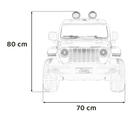 AUTO NA AKUMULATOR Jeep Wrangler Rubicon Różowy