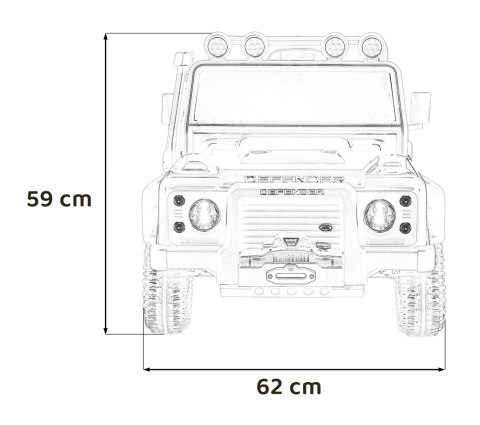 Auto na akumulator dla dziecka Land Rover Defender 110 SVX Concept Czarny