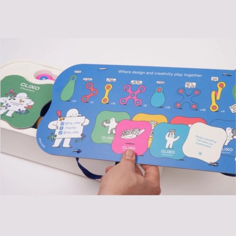 Klocki magnetyczne Clixo Classroom 100 el. - zestaw 4+