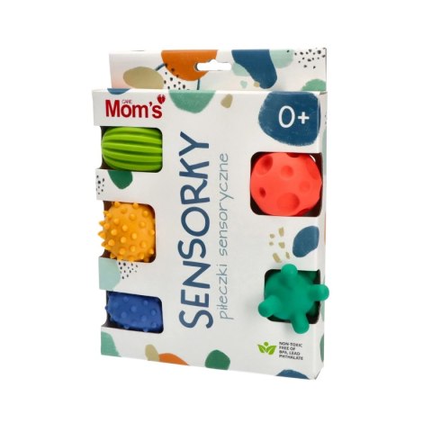 Piłeczki sensoryczne Sensorky 5 szt. pastelowe - Mom's Care 6m+