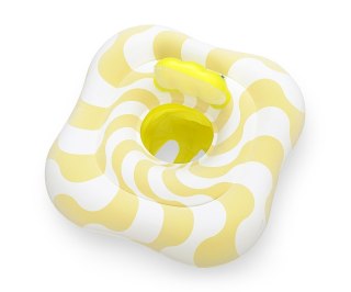 Bestway 32298 Siedzisko do nauki pływania Kwadrat Swim Safer Comfort Plush Zółte fale 76cm x 76cm