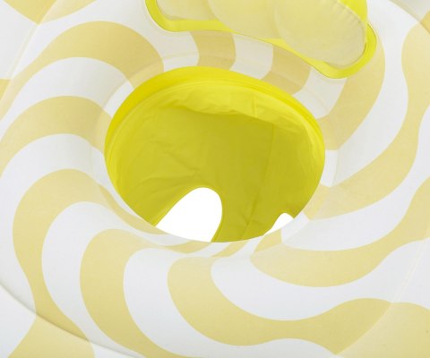 Bestway 32298 Siedzisko do nauki pływania Kwadrat Swim Safer Comfort Plush Zółte fale 76cm x 76cm