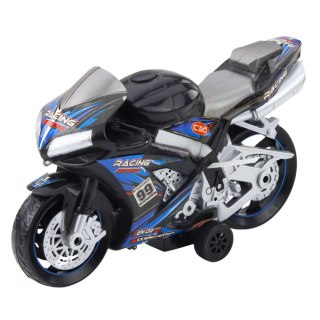 Motor Wyścigowy Ścigacz Napęd Światła Dźwięki Czarno-Niebieski