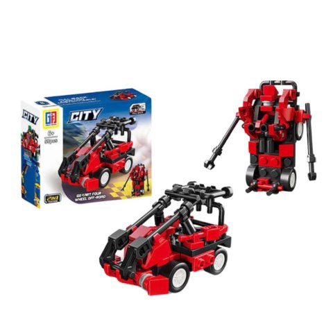 Klocki Konstrukcyjne 2w1 Pojazd Robot Mini Zestaw 42-65 el. Mix