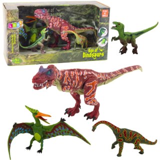 Zestaw Figurek Dinozaury Ruchome Nogi Paszcze 4szt