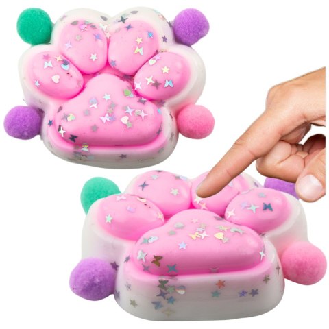 Gniotek Kocia Łapka Antystresowa Sensoryczna Squishy Gwiazdki Różowy