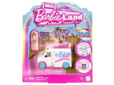Mattel Mini Barbie Land Lalka lekarka + autko karetka pogotowia ZA6038 D