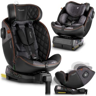 Fotelik samochodowy Nukido Prestige Line czarno-szary 0-36 kg ISOFIX