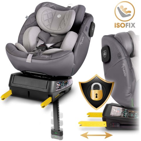 Fotelik samochodowy Nukido Prestige Line szary 0-36 kg ISOFIX