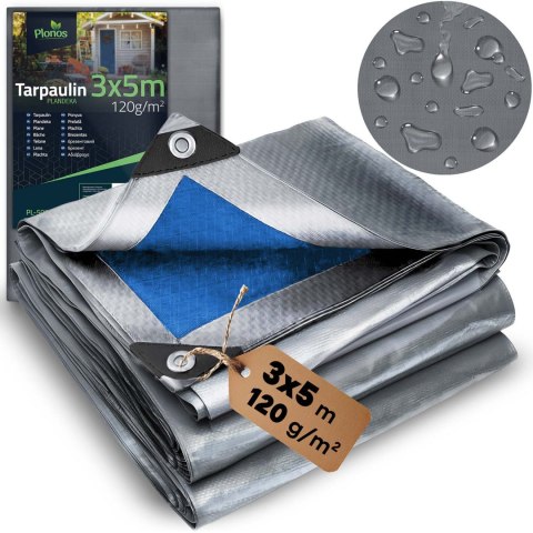 Plandeka 300 x 500 cm 120 g/m2 Plonos PL-500