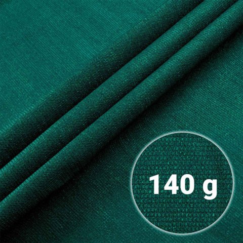 Siatka cieniująca 1,2x50m 140g/m2 + 50 zacisków zielona