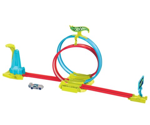 Hot Wheels HPC05 Neon Speeders Zestaw torów - Neonowa świecąca pętla