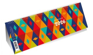 Kalendarz 2026 poziomy ze spiralką wzory