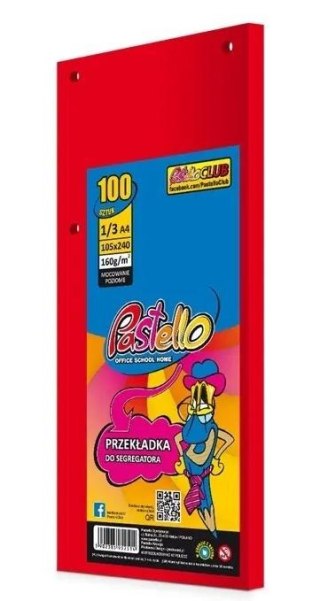 Przekładka do segregatora 1/3 A4 100K IT250 czerw