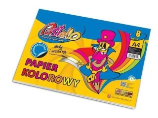 Papier kolorowy A4 samoprzylep 8 kartek błyszczący