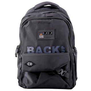 Plecak szkolny 6 kieszeni Back Up czarny 23L
