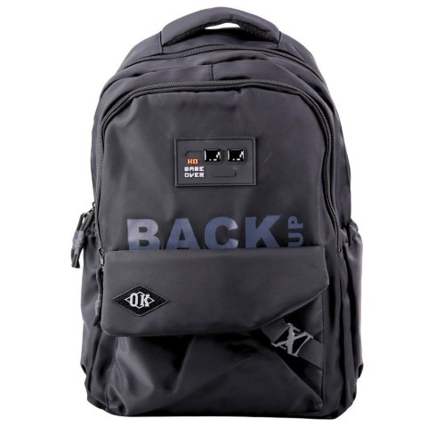 Plecak szkolny 6 kieszeni Back Up czarny 23L