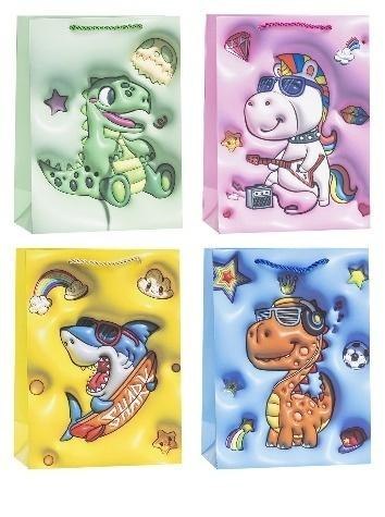 Torebka ozdobna 26x32x10cm dziecięce mix ROZETTE