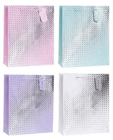 Torebka ozdobna 26x32x10cm hot-stamp mix ROZETTE