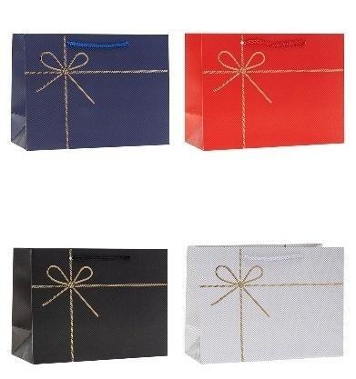 Torebka ozdobna 32x26x10cm hot-stamp mix ROZETTE