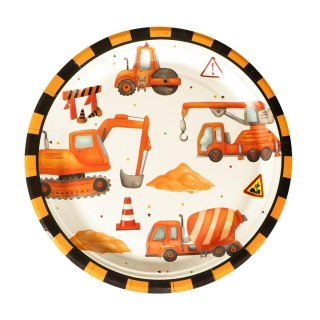 Talerze papierowe plac budowy 8szt