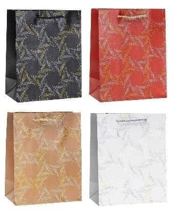 Torebka ozdobna 18x23x8cm hot-stamp mix ROZETTE