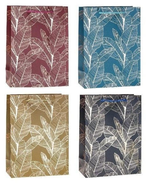 Torebka ozdobna 31x40x12cm hot-stamp mix ROZETTE