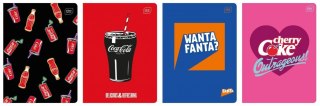Zeszyt A5/32K kratka M Mat+UV Coca Cola (10szt)