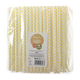 Słomki papierowe jumbo 10mm żółte 144szt