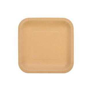 Talerze papierowe kraftowe 18cm 144szt