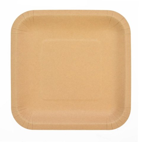 Talerze papierowe kraftowe 23x23cm 6szt