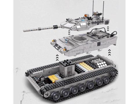 Klocki konstrukcyjne Wojskowy CZOŁG niemiecki Leopard 2A7 - 1498 ele ZA5758