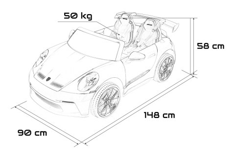 Pojazd Porsche 911 GT3 Czerwony MP4