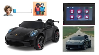 2 os.AUTO DLA DZIECI na akumulator PORSCHE 911 GT3 mocne silniki 4x200 MP4