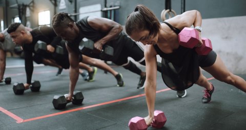 Hantle sześciokątne zestaw 2x4 kg ciężarki do ćwiczeń obciążniki fitness różowe ModernHome