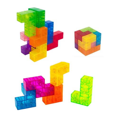 Klocki Magnetyczne Układanka Magic Cube 156 Kart Z Wyzwaniami 9 el.