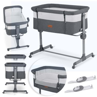 Łóżeczko dziecięce składane turystyczne dostawka + materac Nukido NK-243